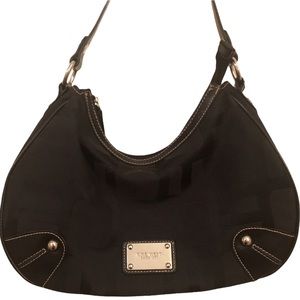 Nine West Black Geometric Design Shoulder Handbag
